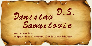 Danislav Samuilović vizit kartica